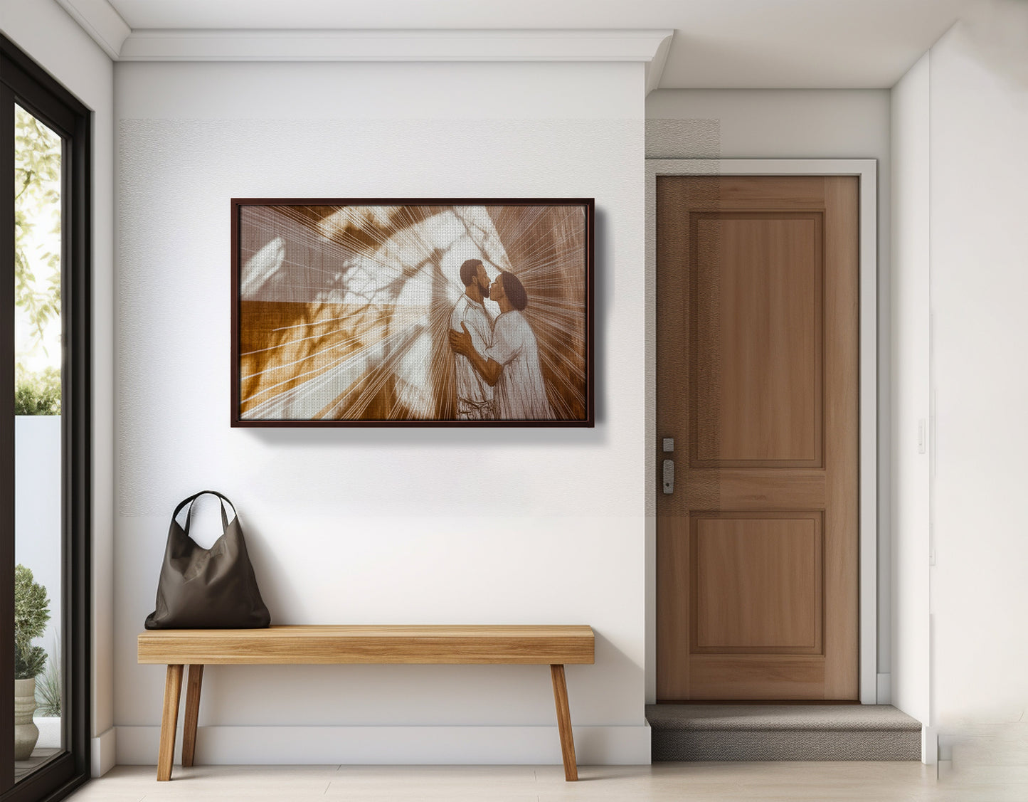 Black Couple Love and Light Black love wall art view 35