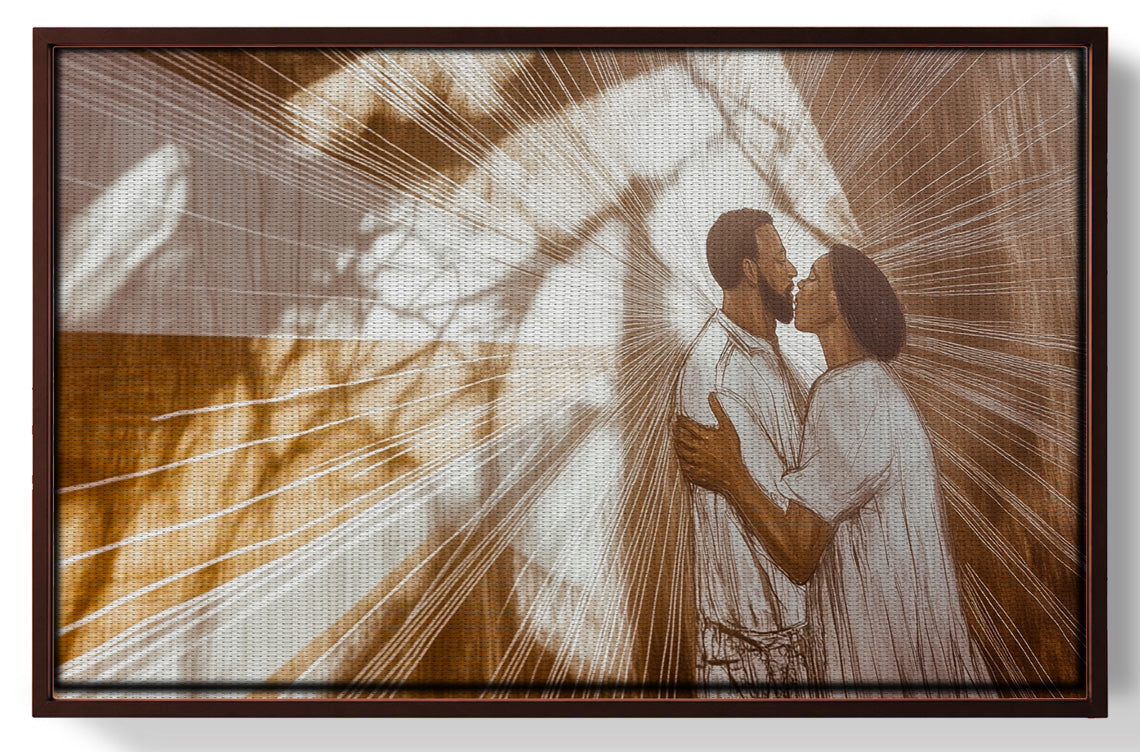 Black Couple Love and Light Black love wall art view 31