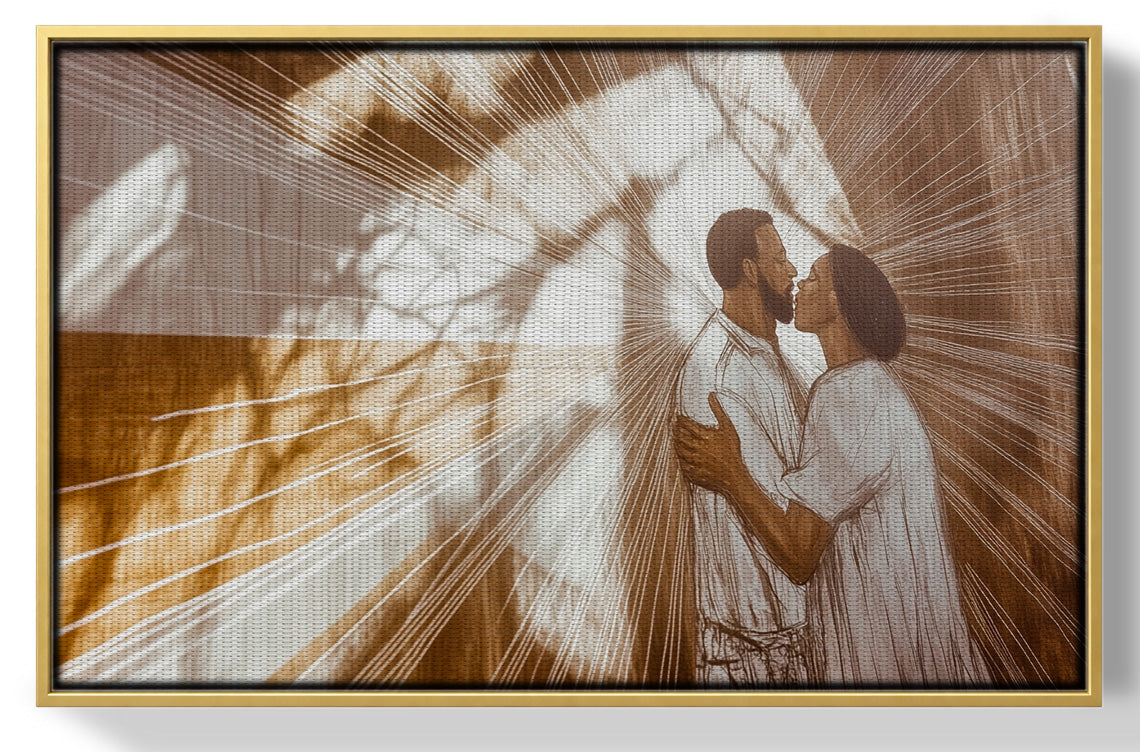 Black Couple Love and Light Black love wall art view 37