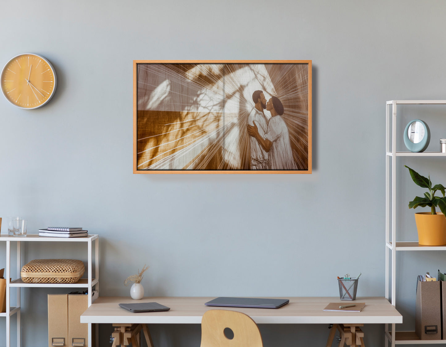 Black Couple Love and Light Black love wall art view 48