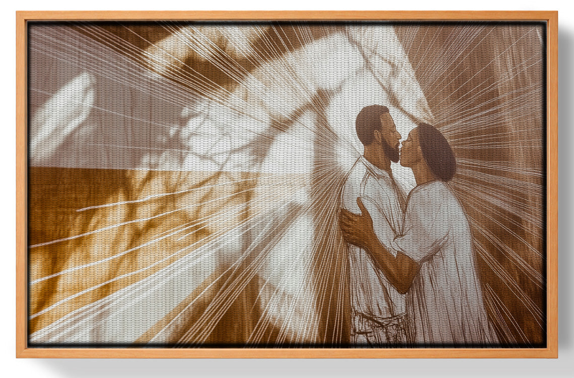 Black Couple Love and Light Black love wall art view 43
