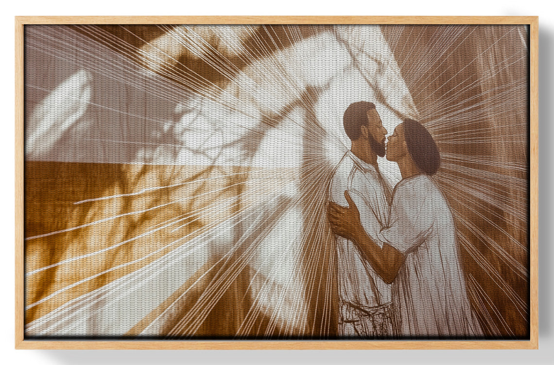 Black Couple Love and Light Black love wall art view 49