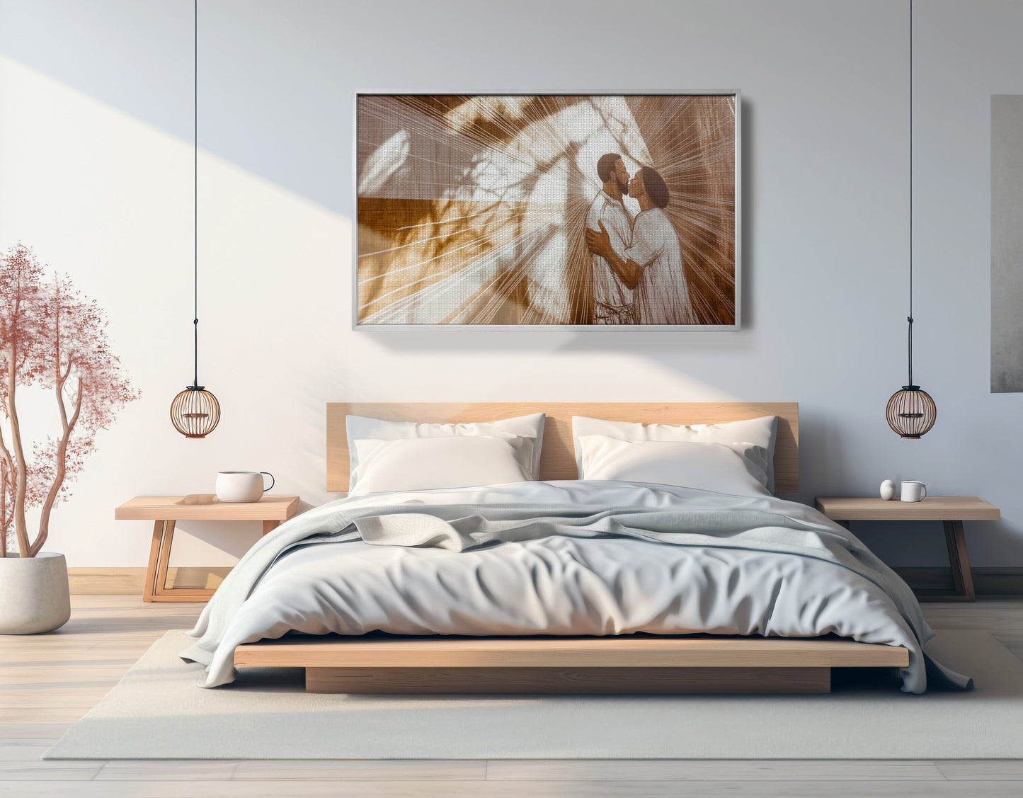 Black Couple Love and Light Black love wall art view 57