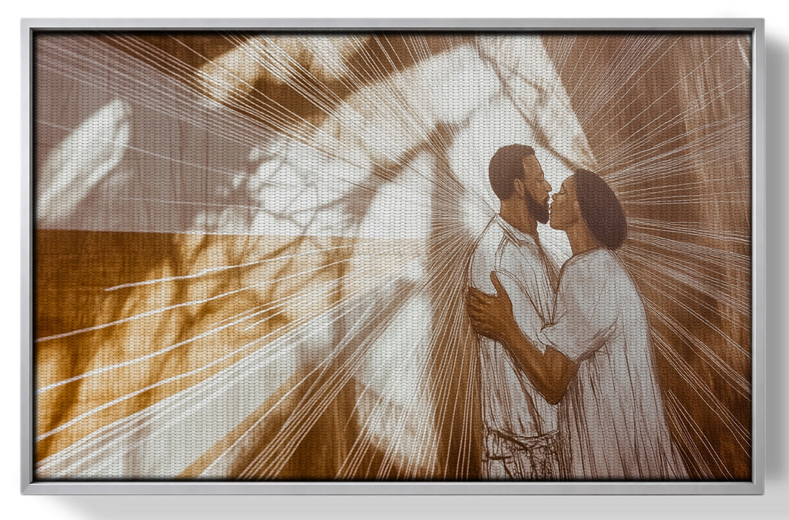 Black Couple Love and Light Black love wall art view 55