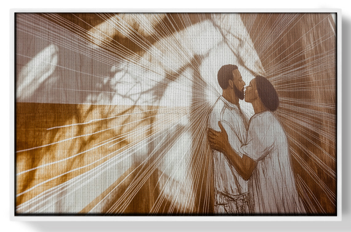 Black Couple Love and Light Black love wall art view 61