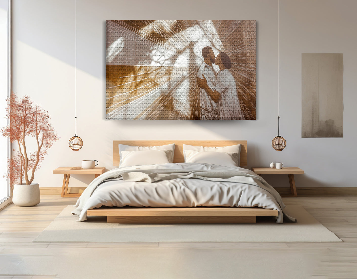 Black Couple Love and Light Black love wall art view 15