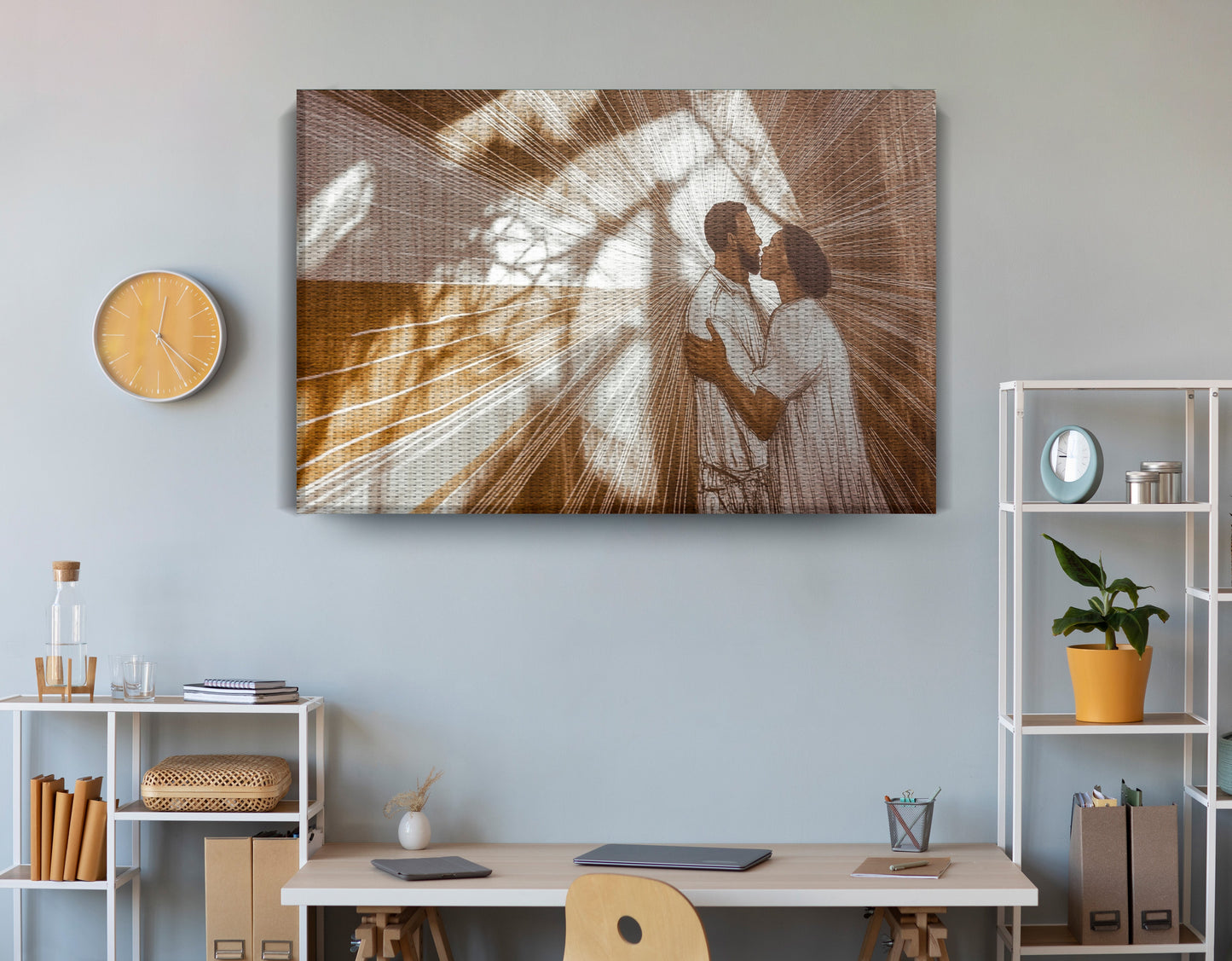 Black Couple Love and Light Black love wall art view 18