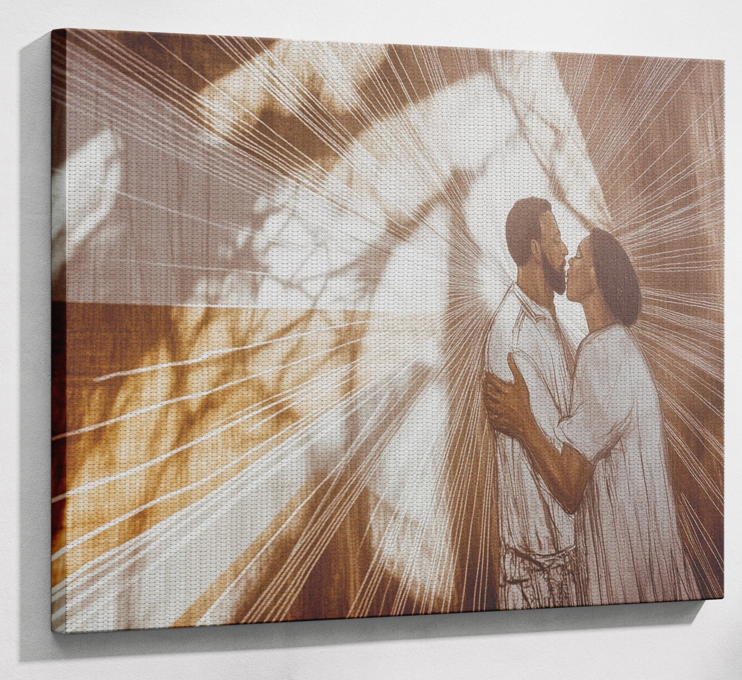 Black Couple Love and Light Black love wall art view 13