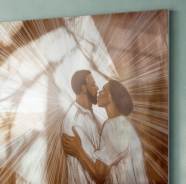 Black Couple Love and Light Black love wall art view 22