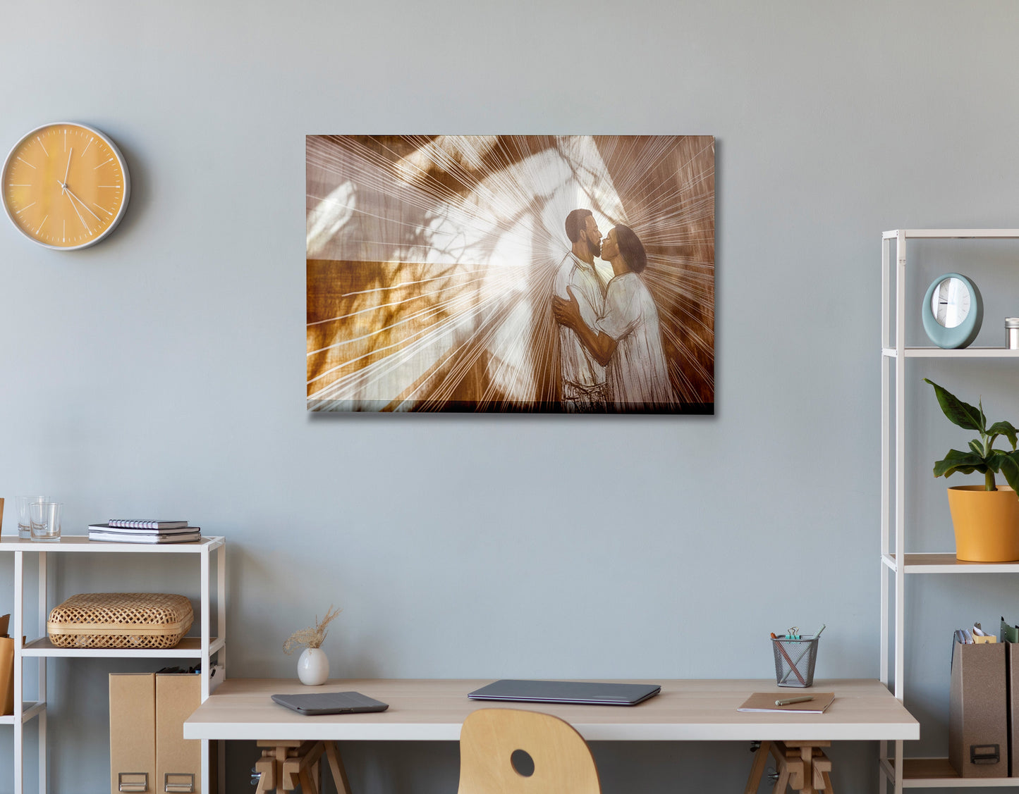 Black Couple Love and Light Black love wall art view 24