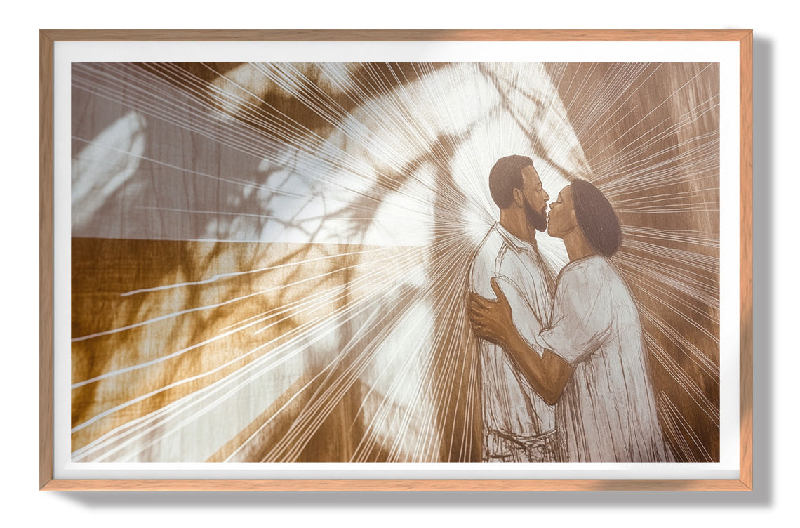 Black Couple Love and Light Black love wall art view 79