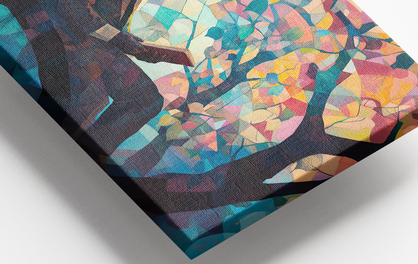 Close-up of Black Man Reading Tree African American wall art detail