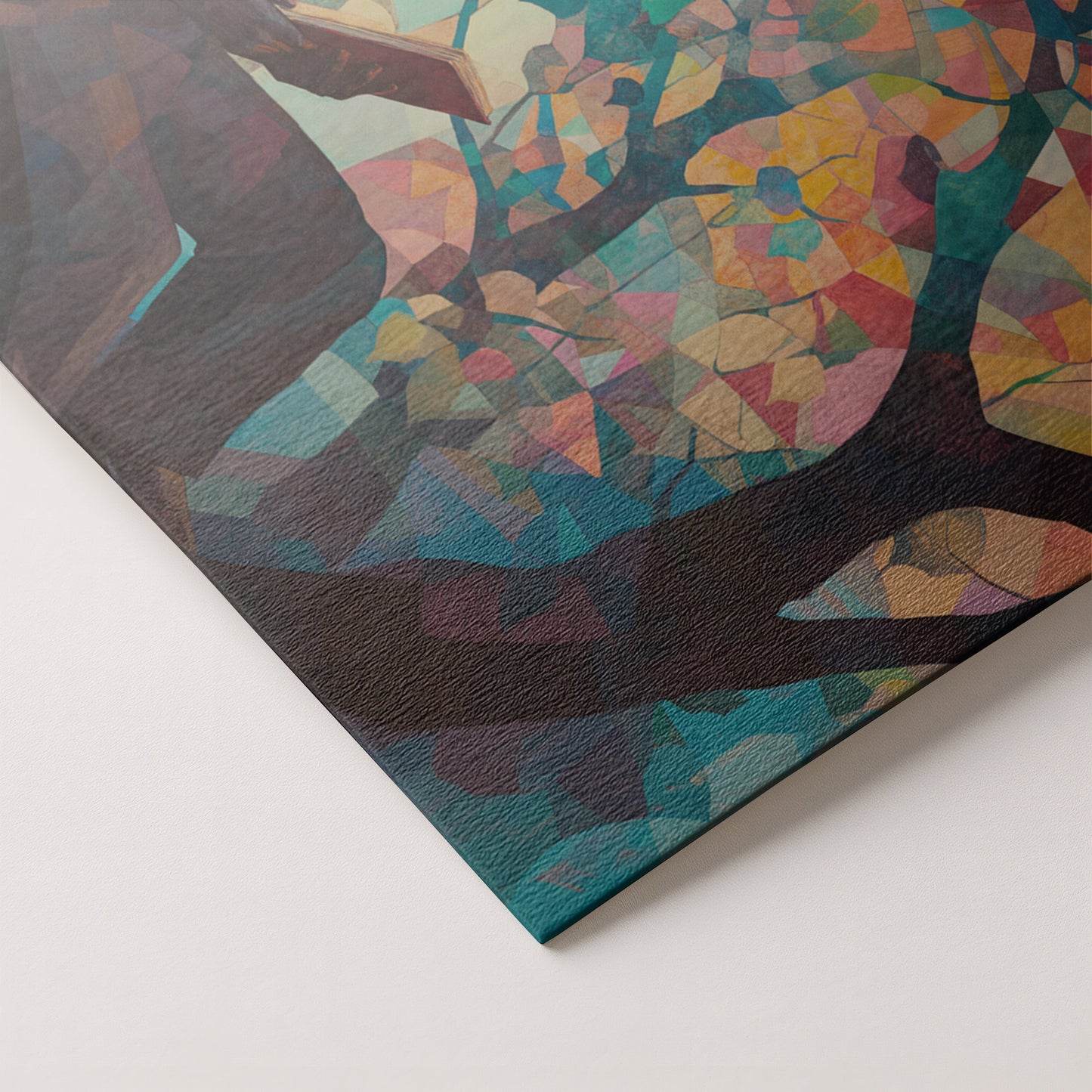 Black Man Reading Tree African American wall art artwork by MoomZee Artwork