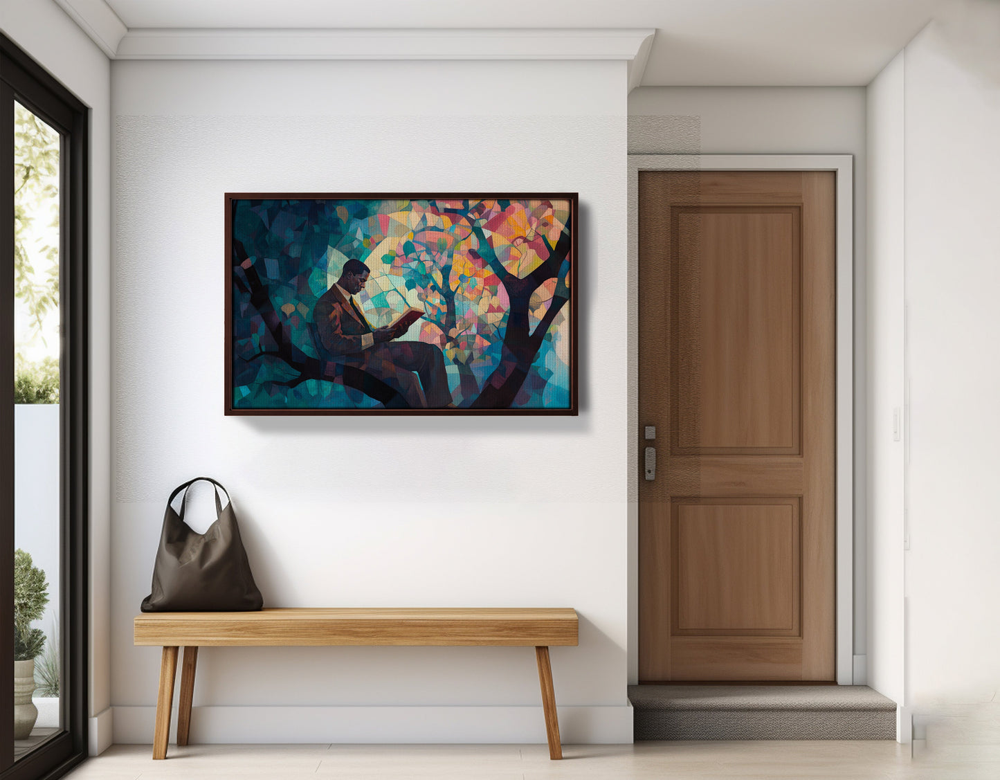Black Man Reading Tree African American wall art view 35