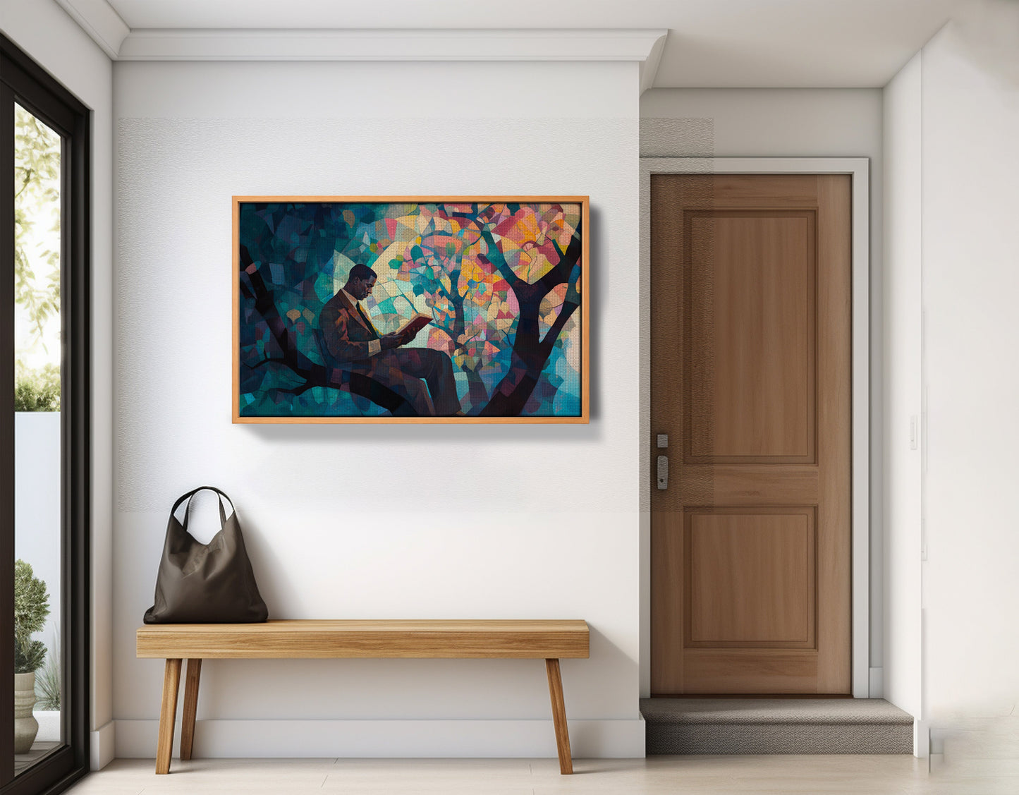 Black Man Reading Tree African American wall art view 47