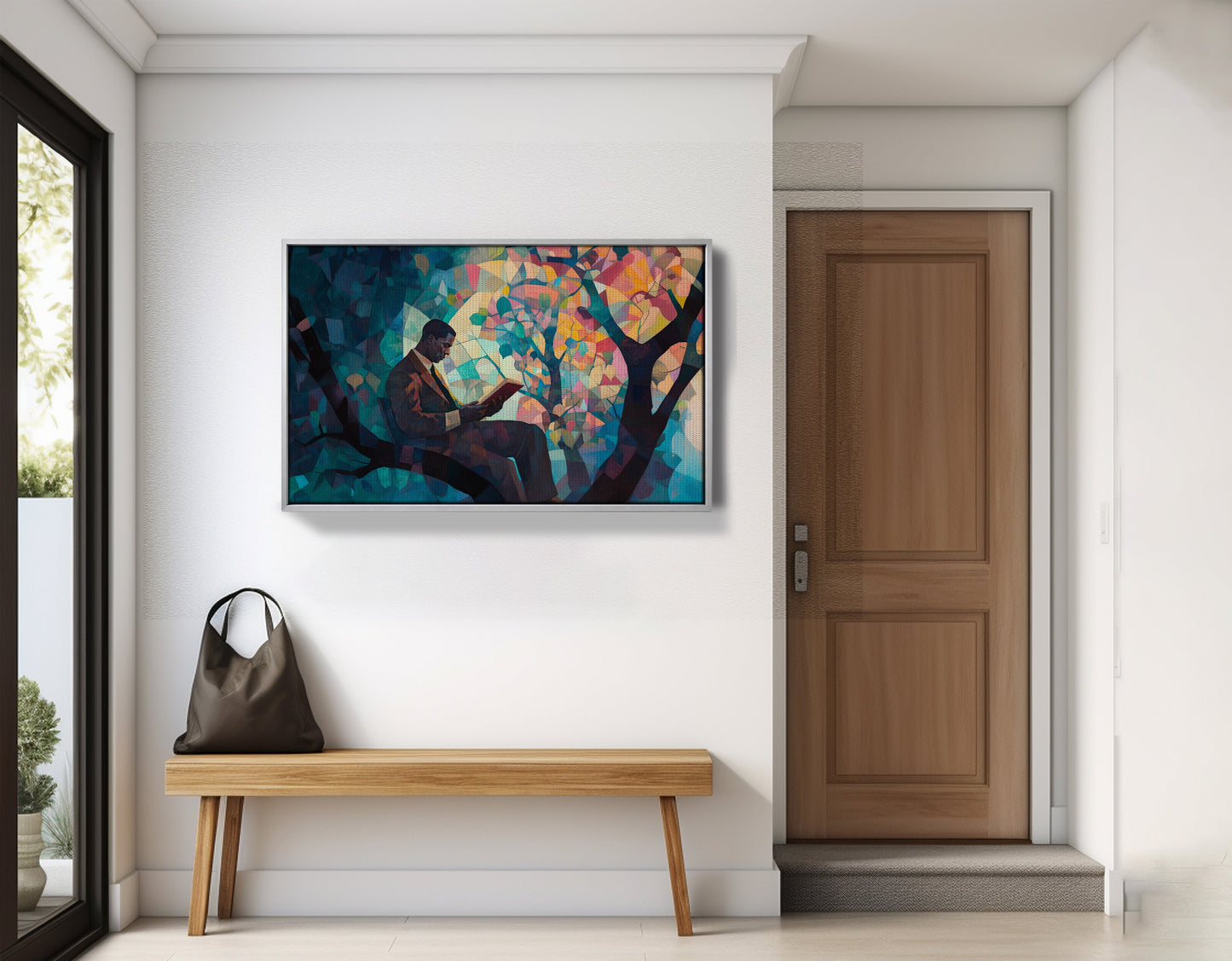 Black Man Reading Tree African American wall art view 59