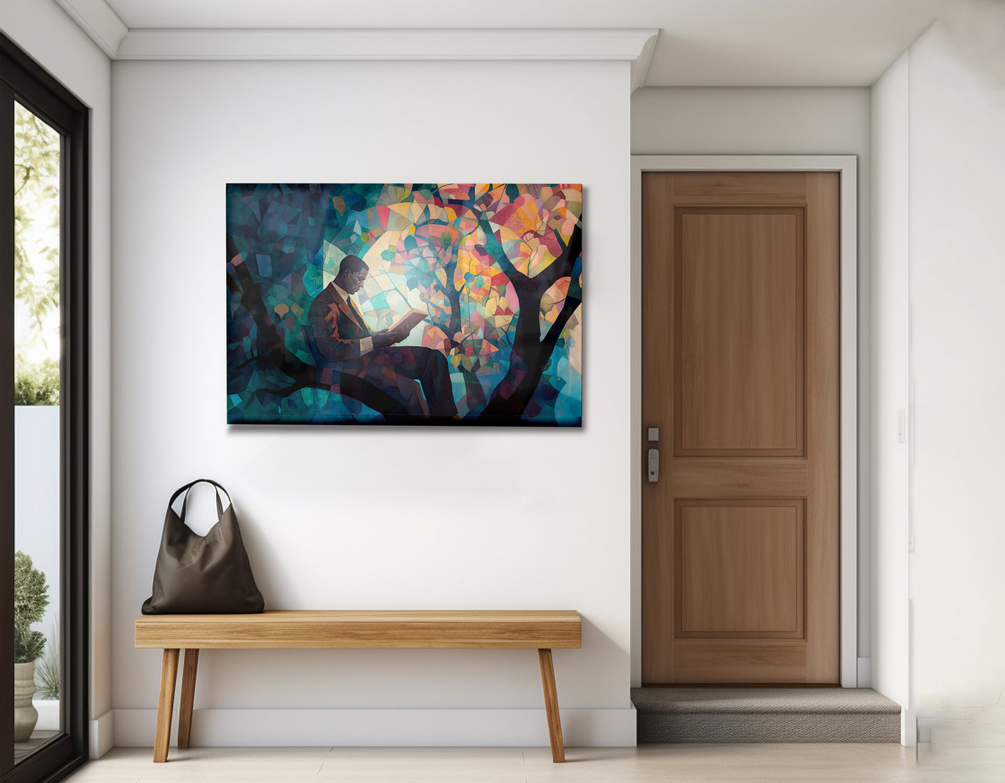 Black Man Reading Tree African American wall art view 23