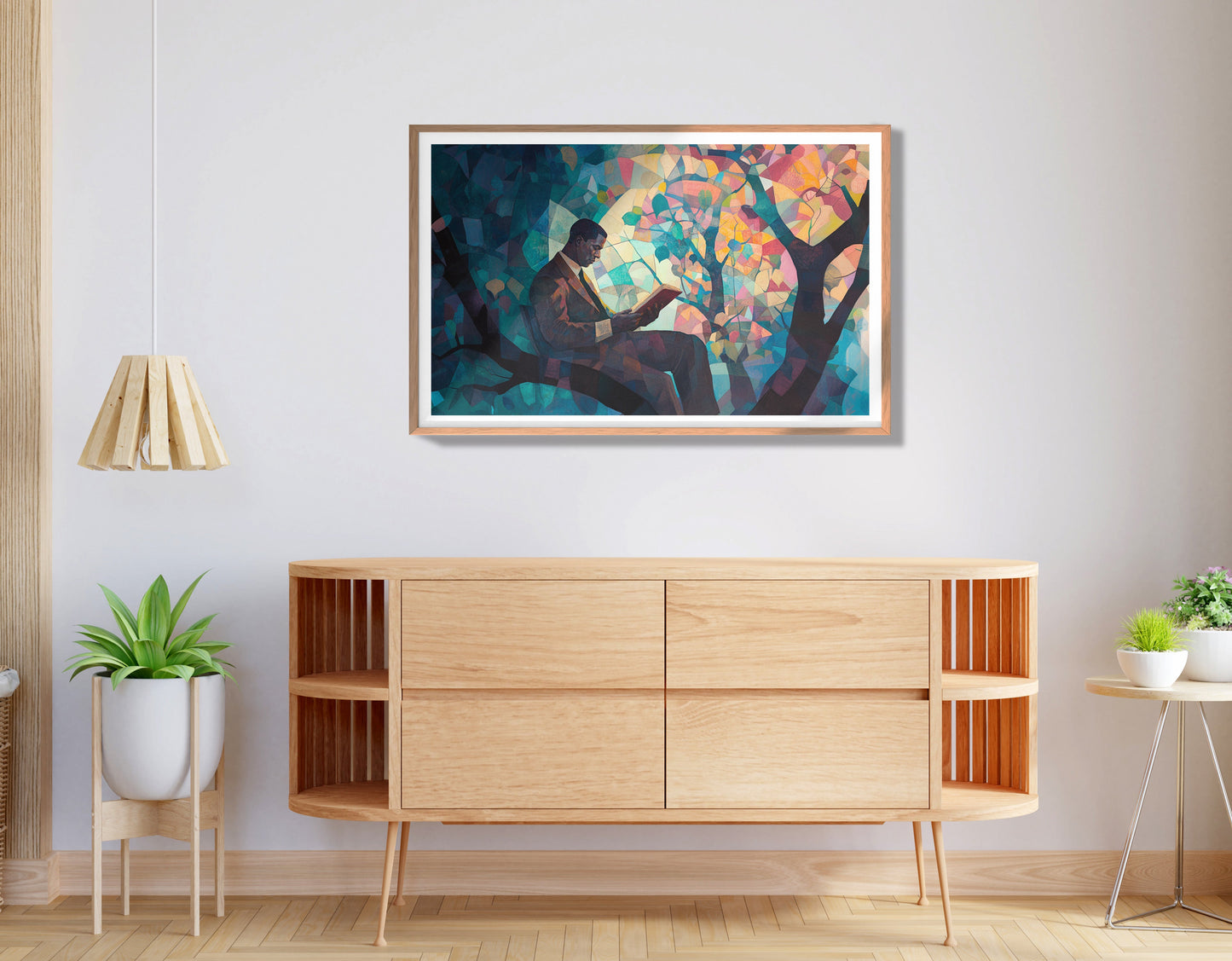Black Man Reading Tree African American wall art view 80