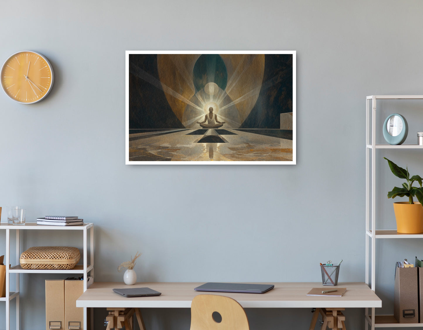 Black Woman Spiritual Meditation African American wall art print view
