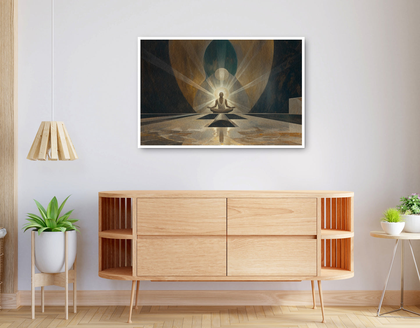 Alternate view of Black Woman Spiritual Meditation African American wall art canvas print