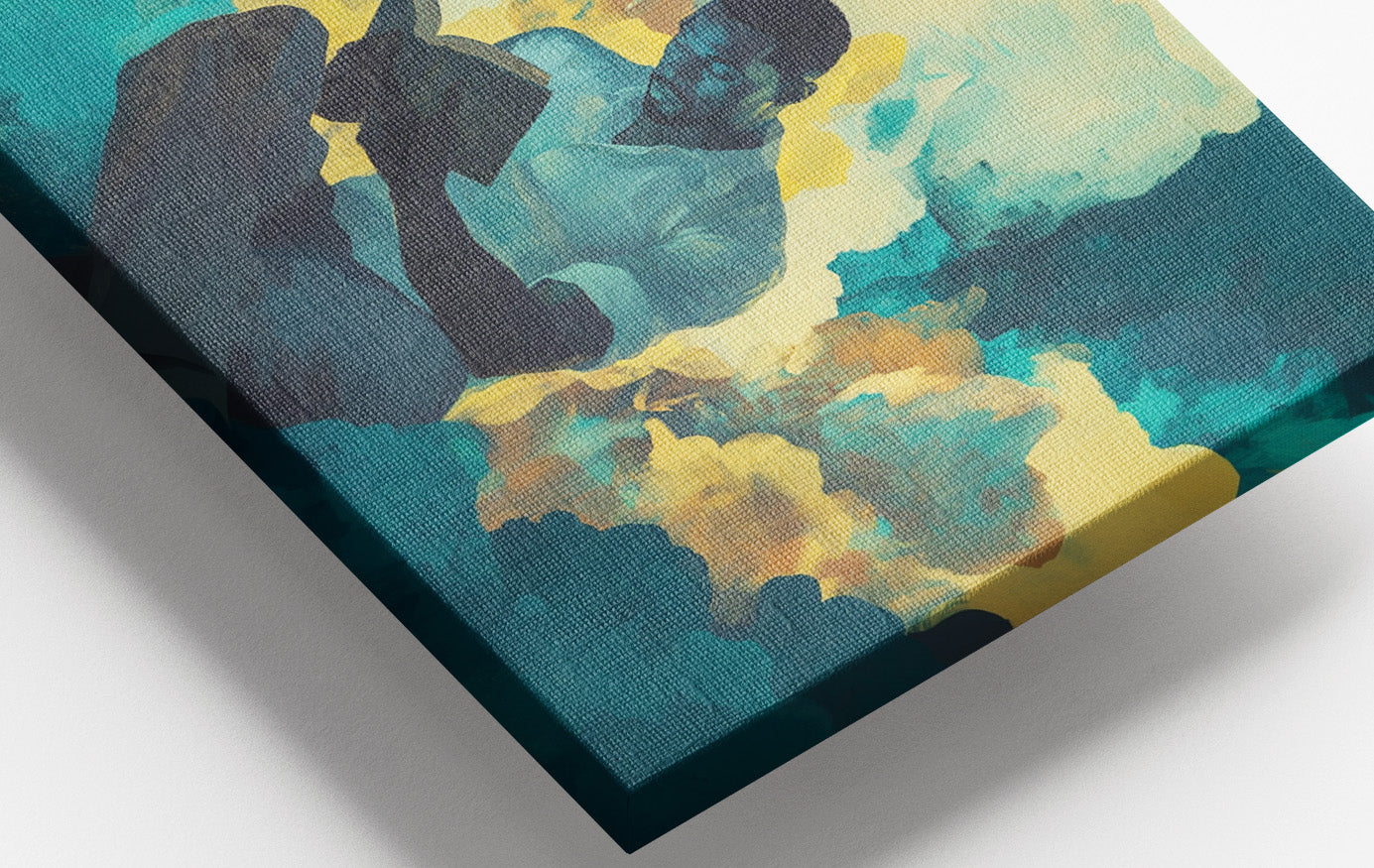 Black Man Reading Cloudscape African American wall art view 16