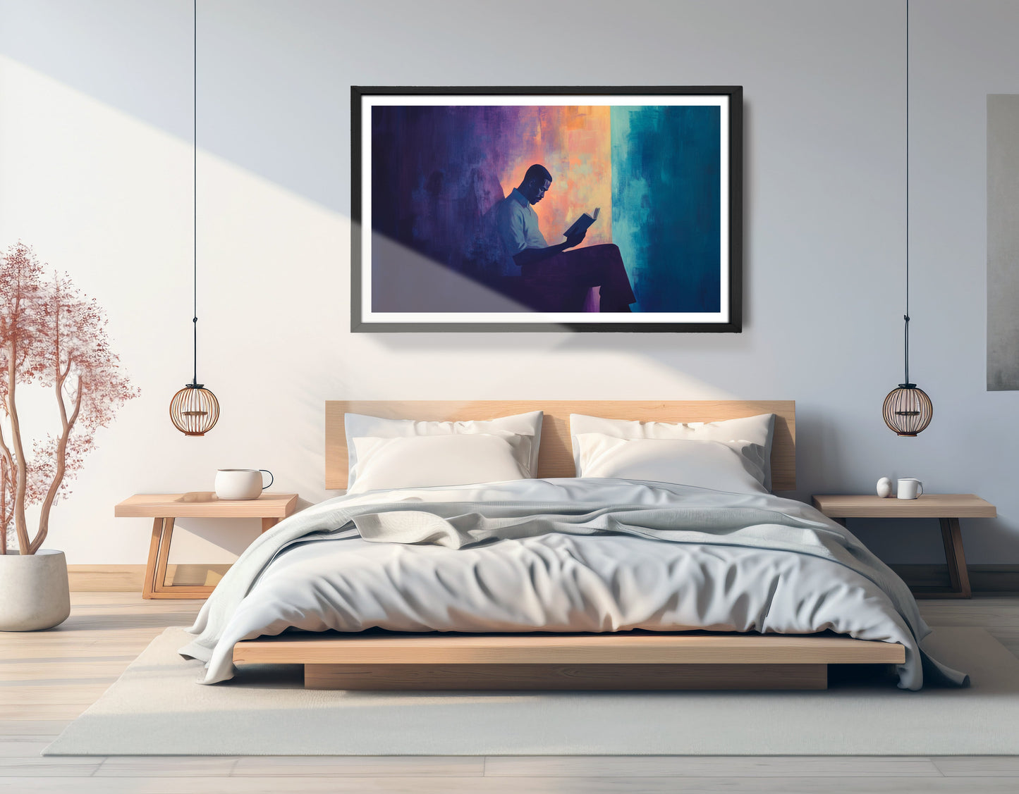 Black Man Reading Abstract African American wall art view 69