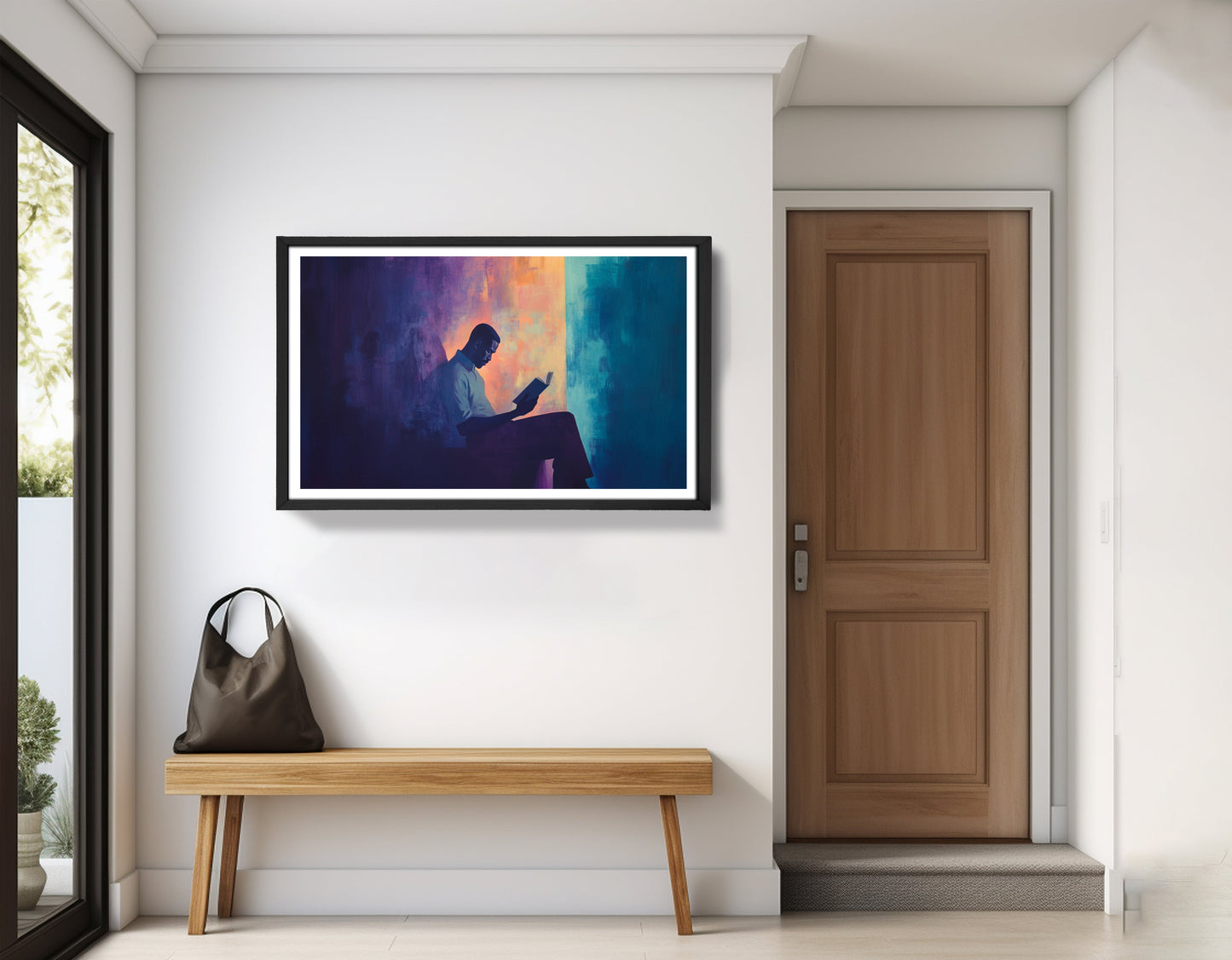Black Man Reading Abstract African American wall art view 71