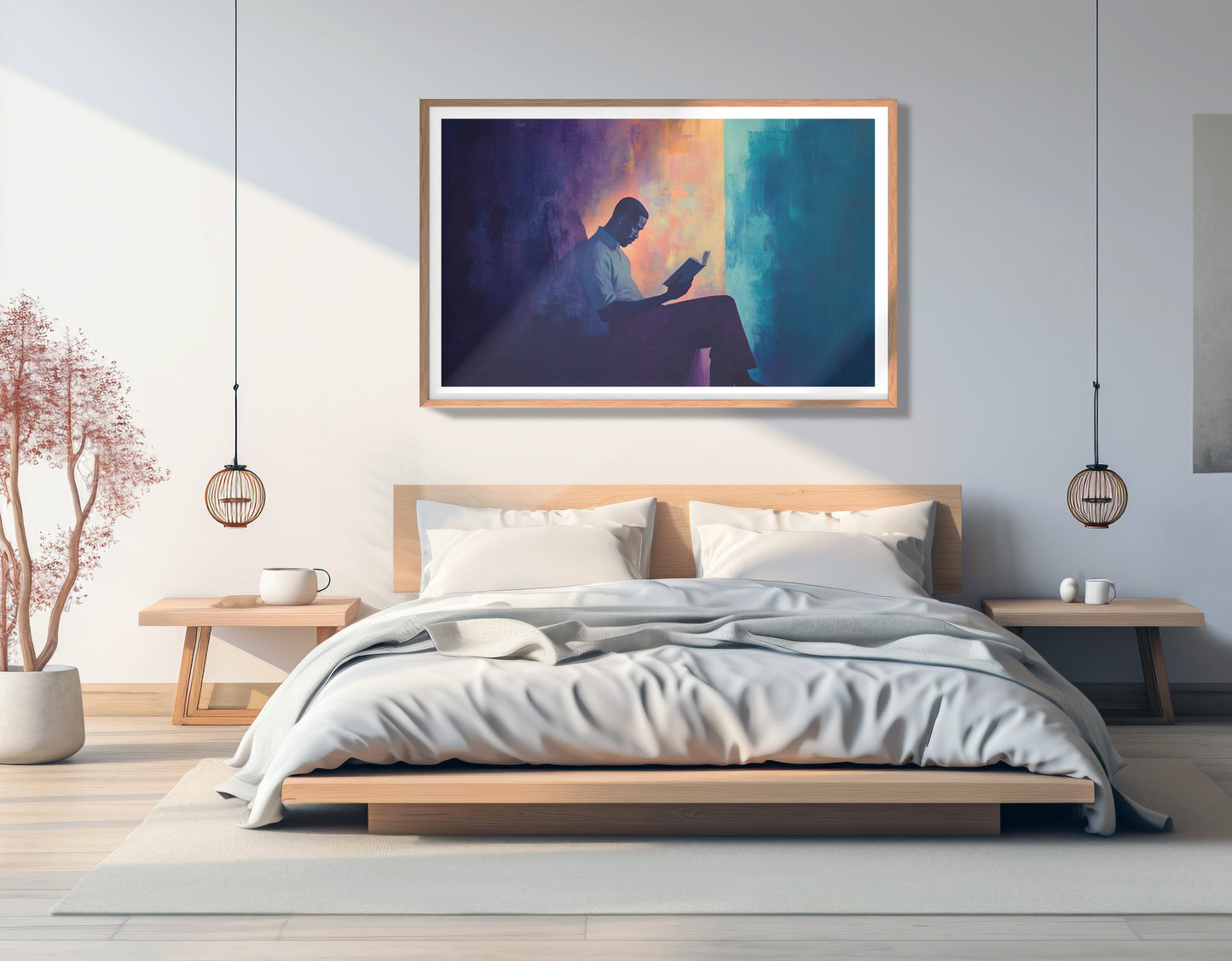 Black Man Reading Abstract African American wall art view 81