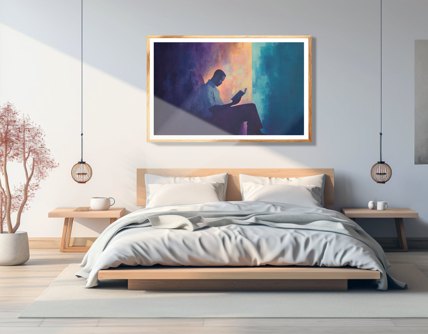 Black Man Reading Abstract African American wall art view 75