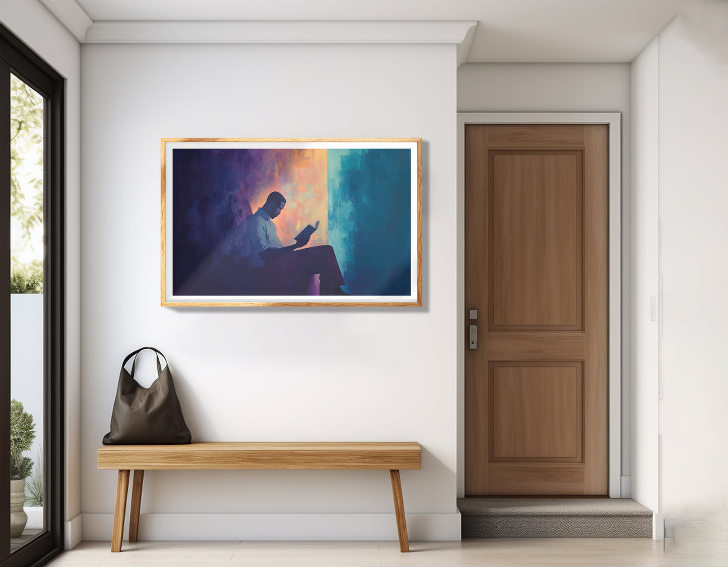 Black Man Reading Abstract African American wall art view 77