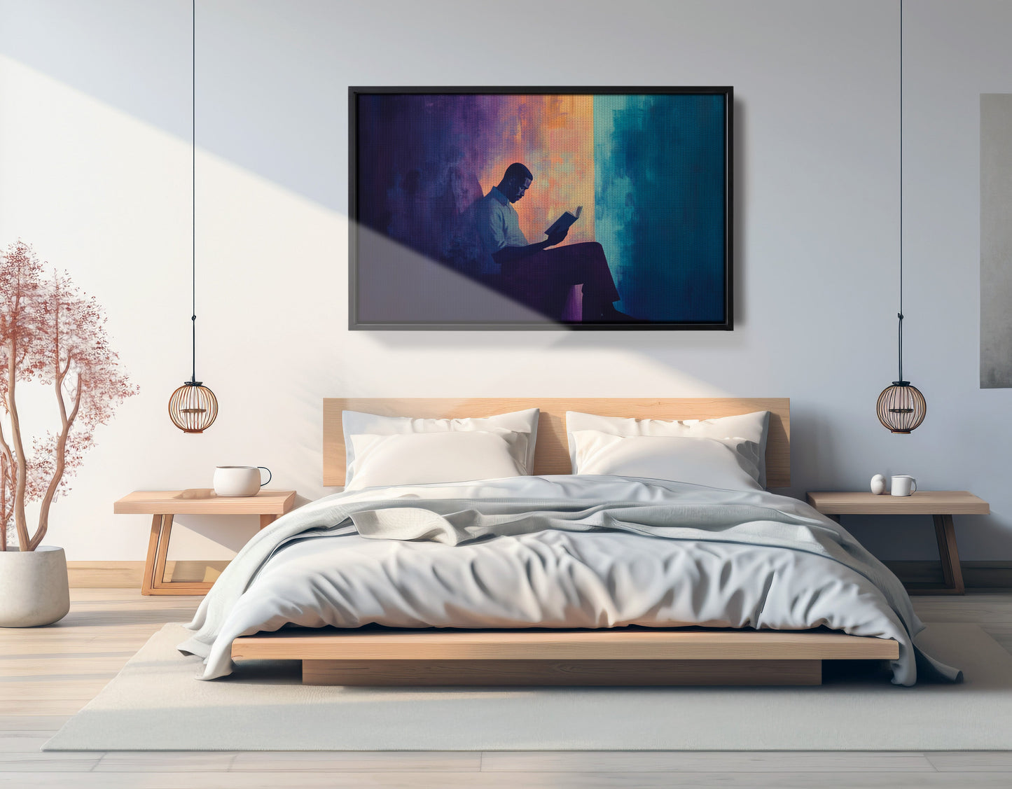 Black Man Reading Abstract African American wall art view 27