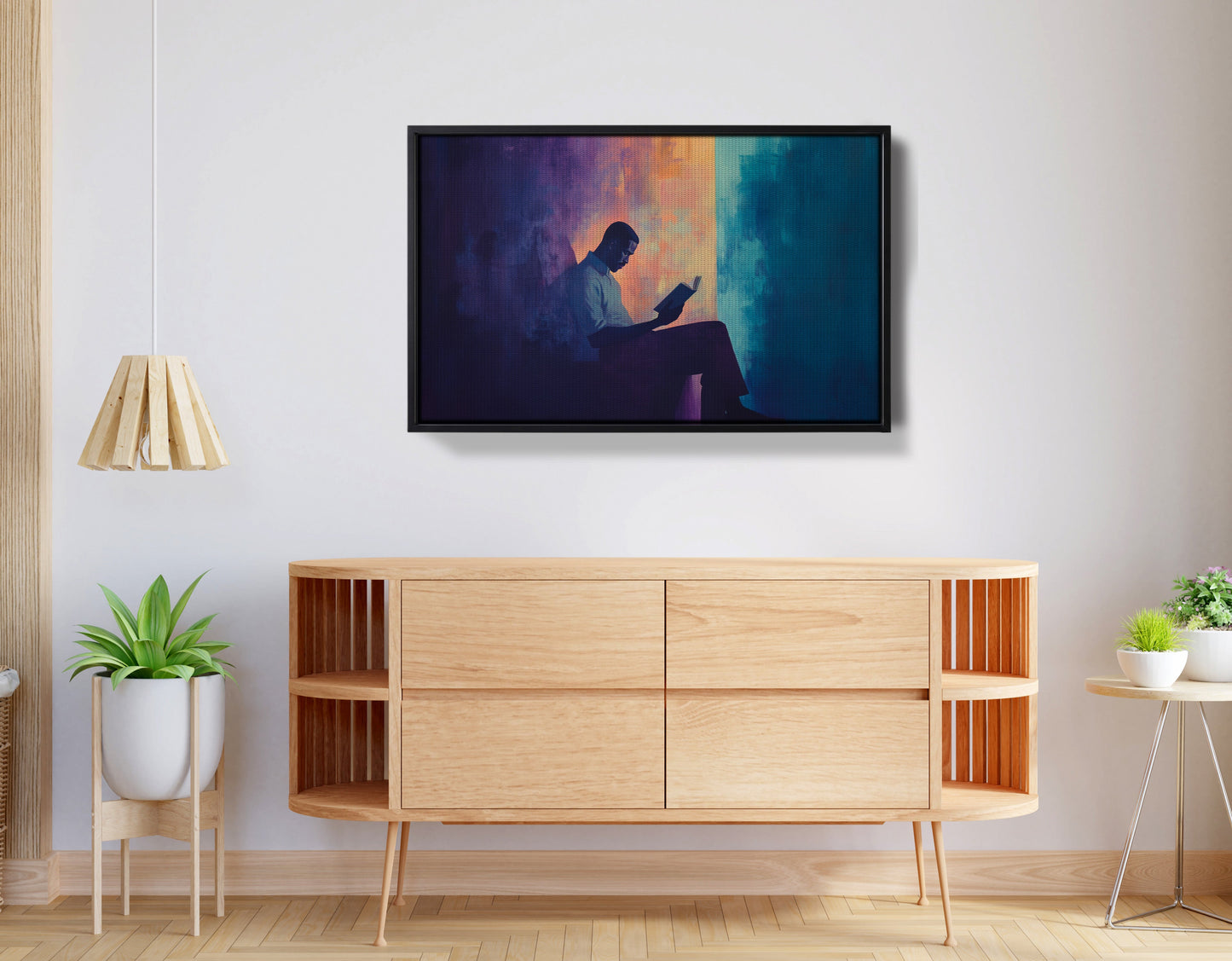 Black Man Reading Abstract African American wall art view 26