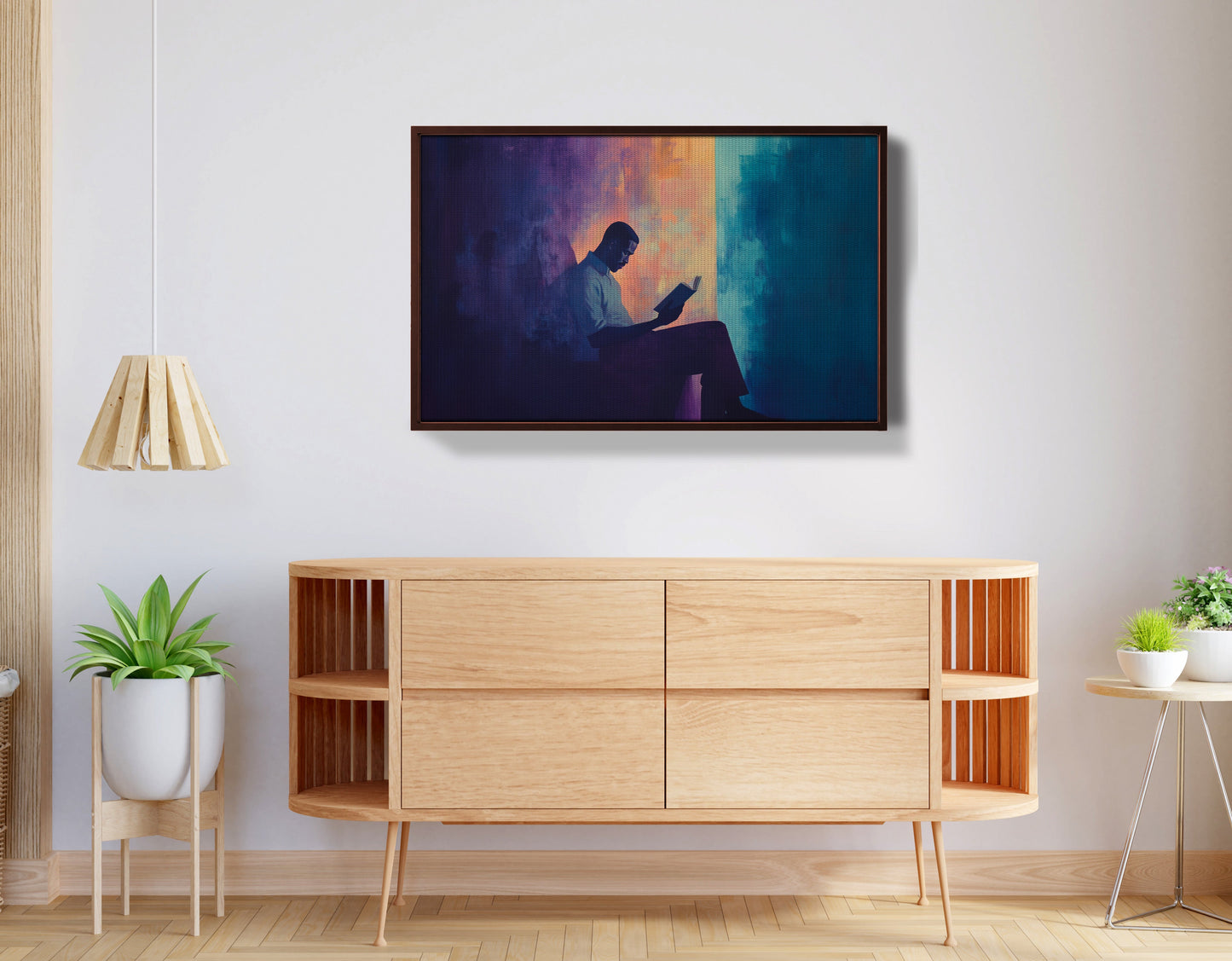 Black Man Reading Abstract African American wall art view 32