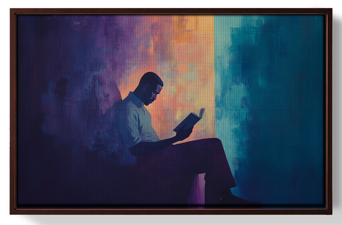 Black Man Reading Abstract African American wall art view 31