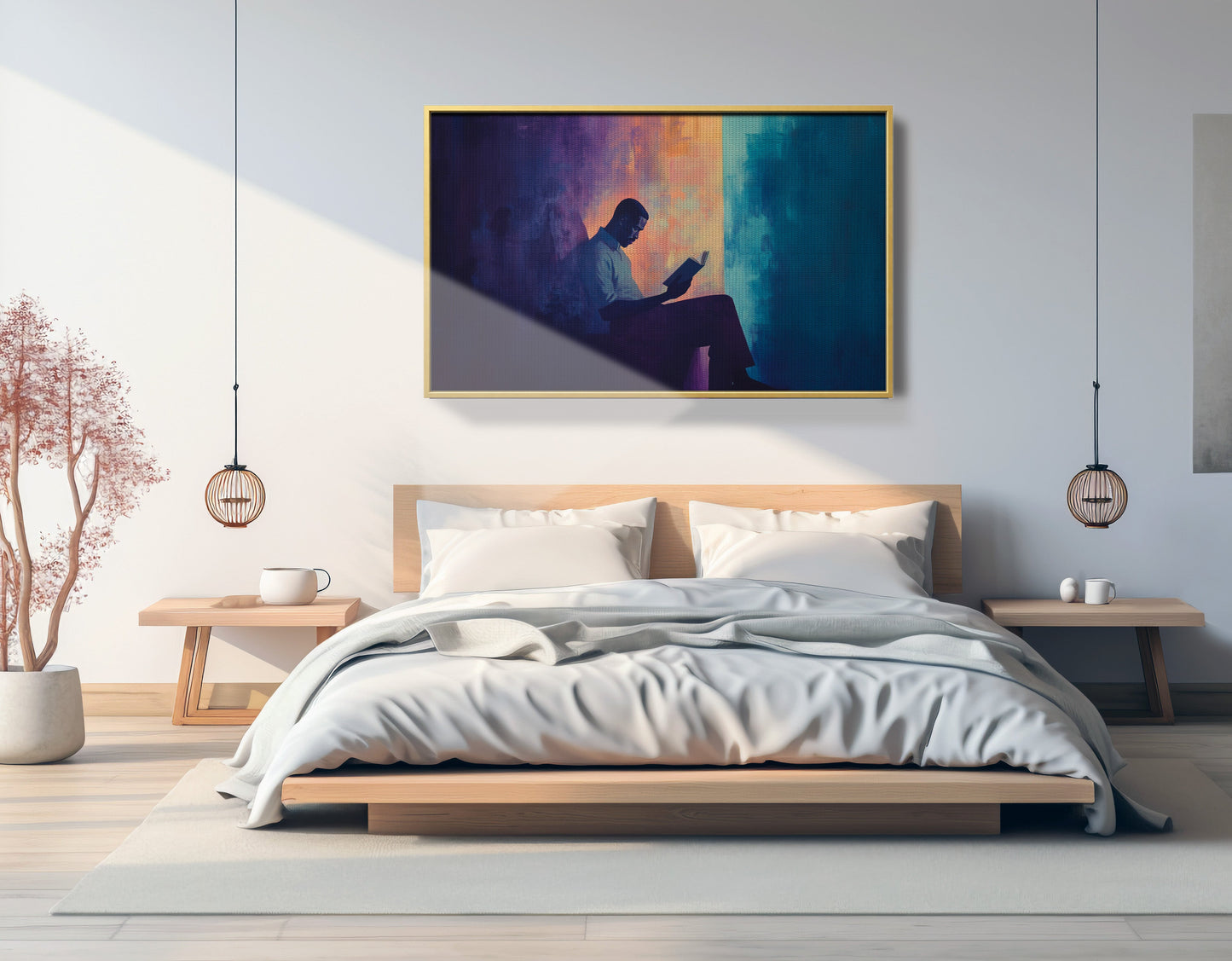Black Man Reading Abstract African American wall art view 39