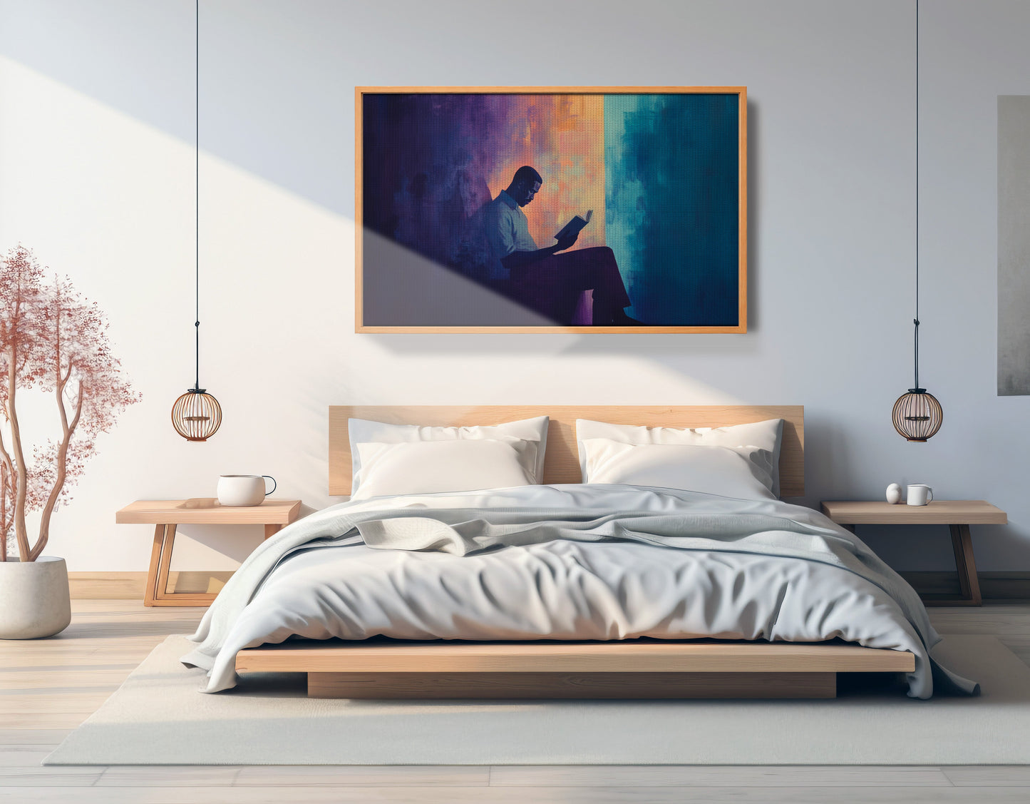 Black Man Reading Abstract African American wall art view 45