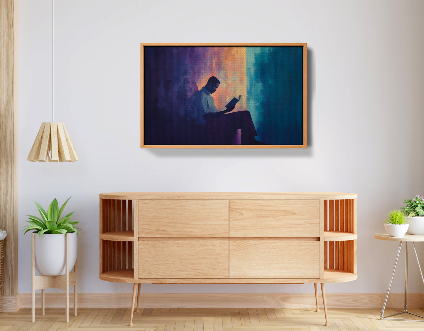 Black Man Reading Abstract African American wall art view 44