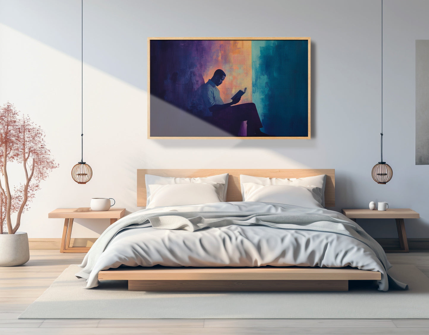 Black Man Reading Abstract African American wall art view 51