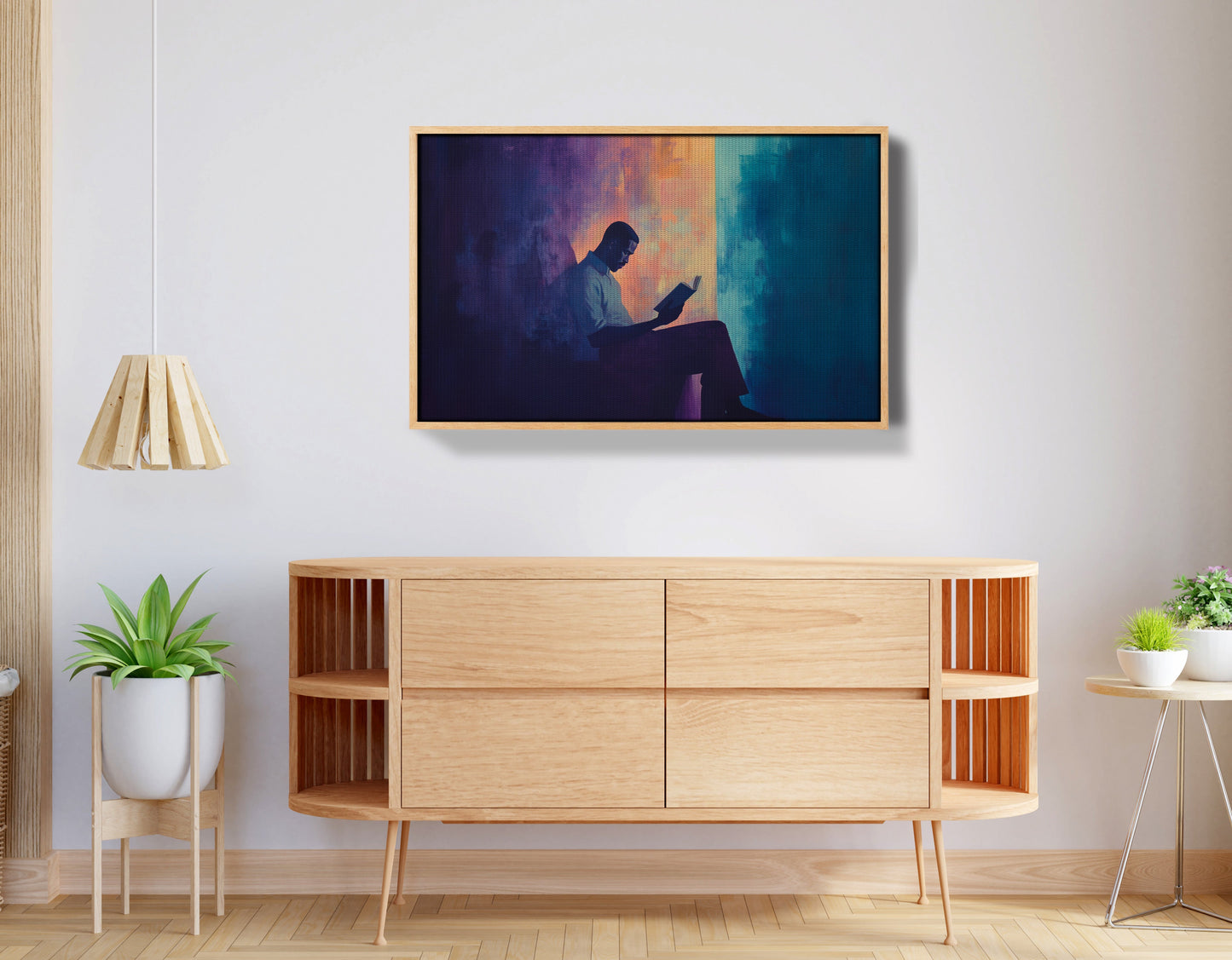 Black Man Reading Abstract African American wall art view 50