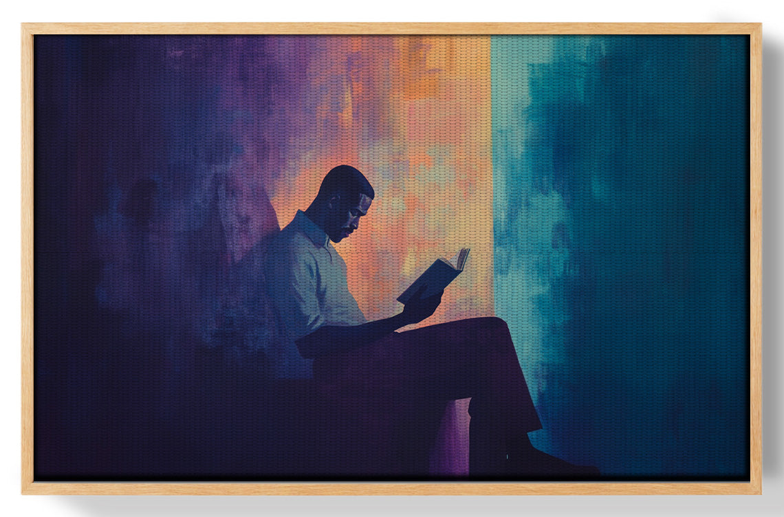 Black Man Reading Abstract African American wall art view 49