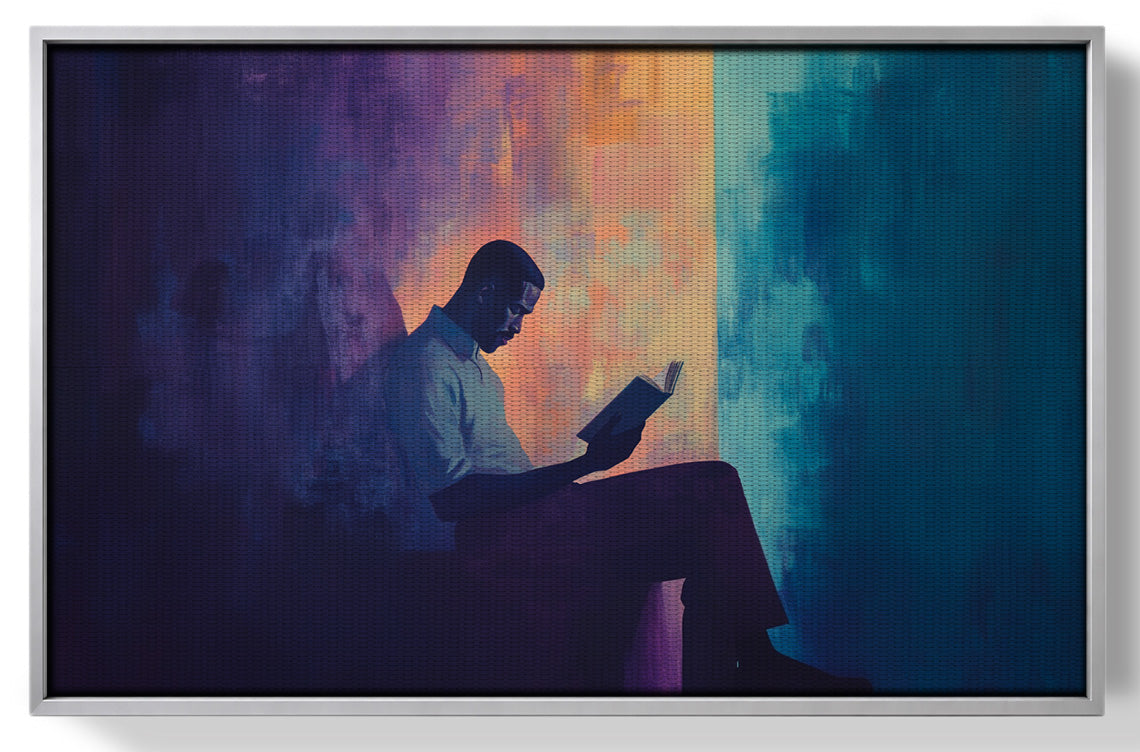 Black Man Reading Abstract African American wall art view 55