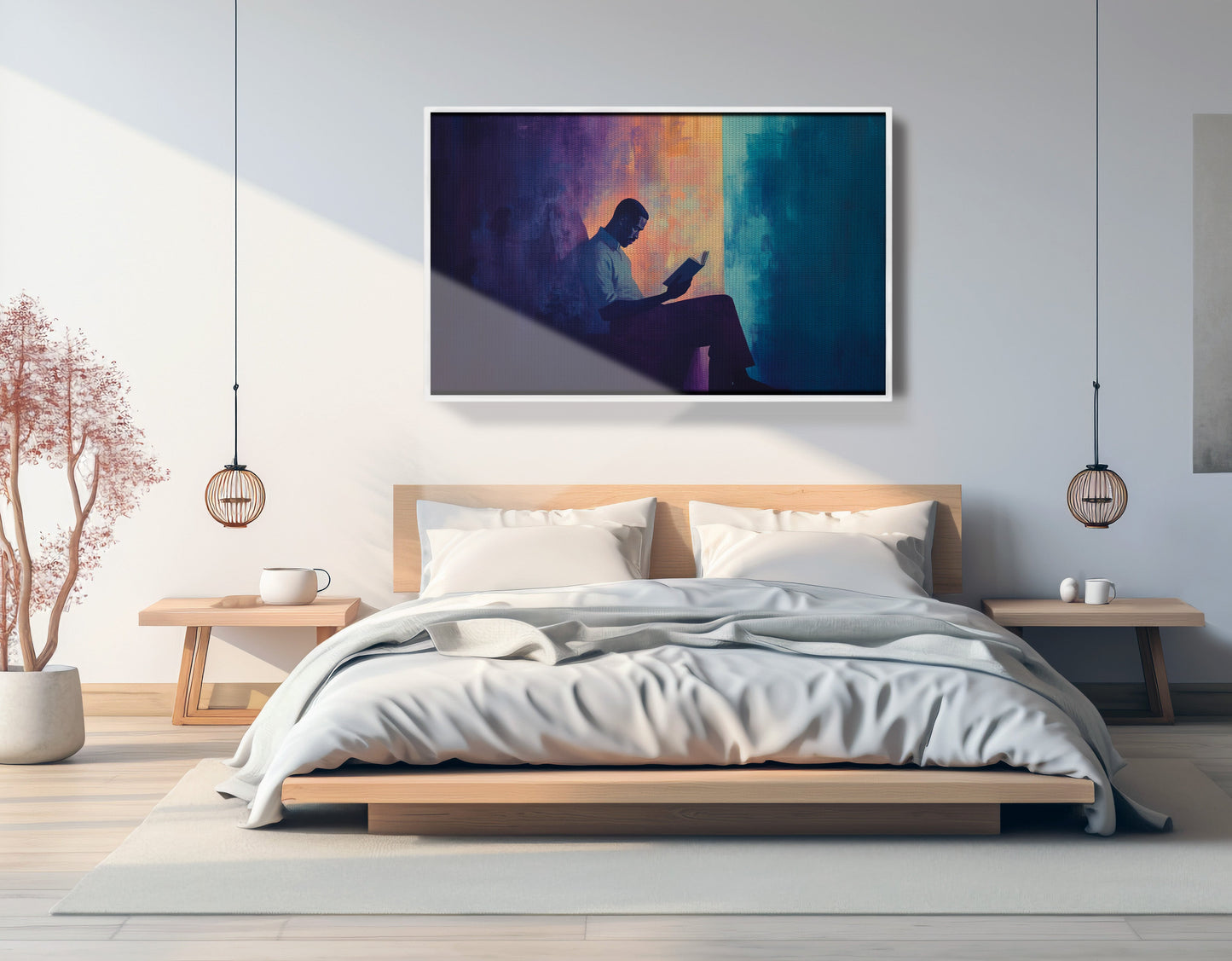 Black Man Reading Abstract African American wall art view 63