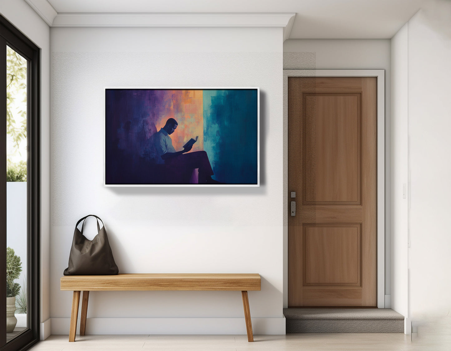 Black Man Reading Abstract African American wall art view 65