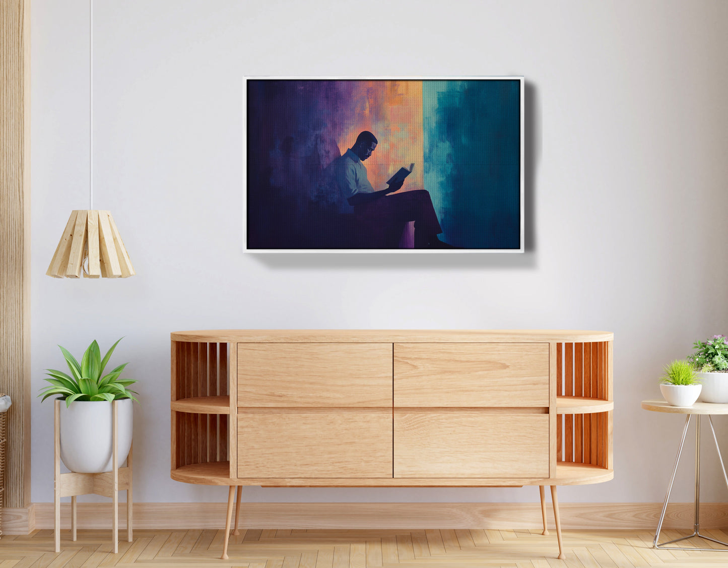Black Man Reading Abstract African American wall art view 62