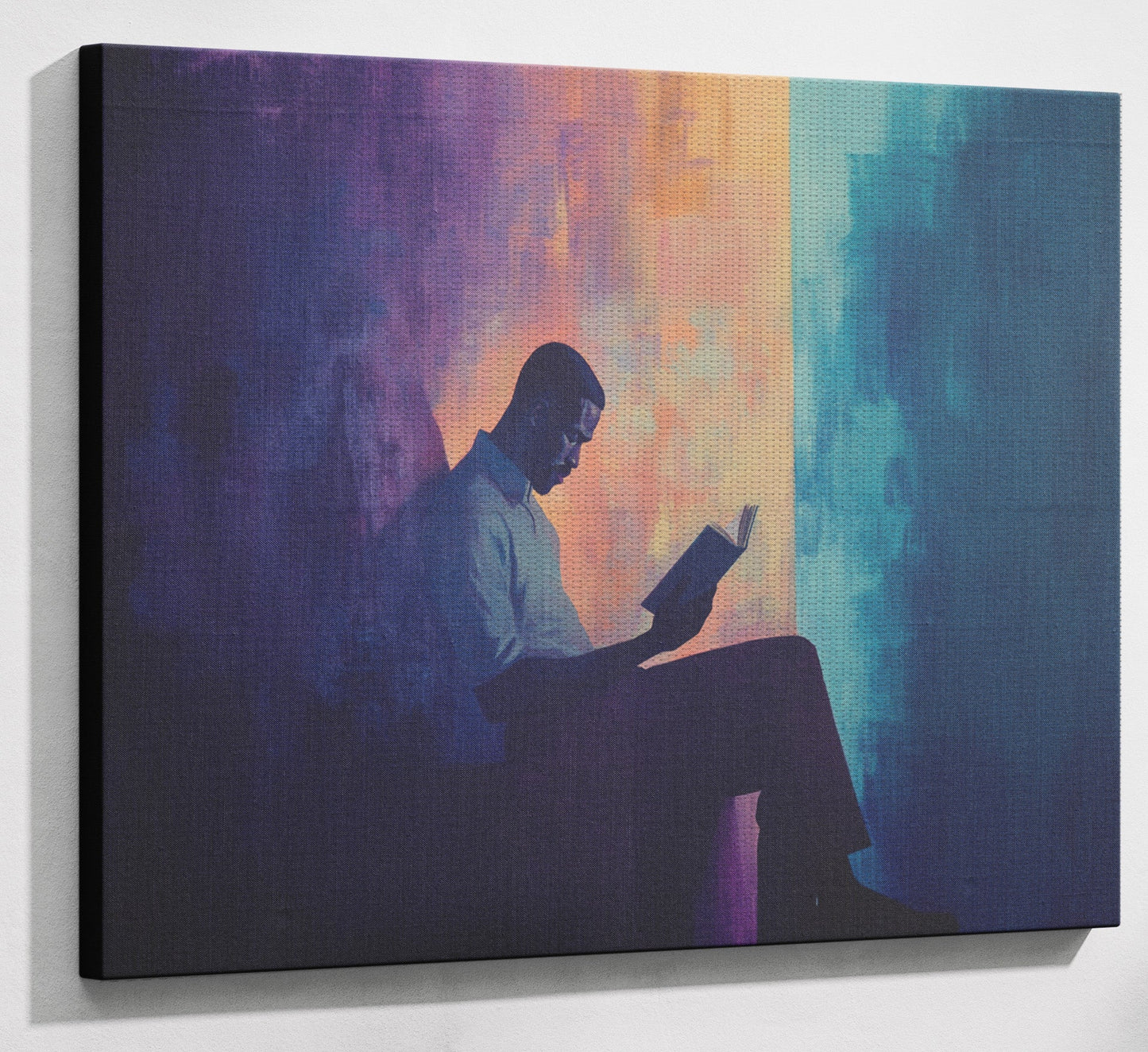 Black Man Reading Abstract African American wall art view 13