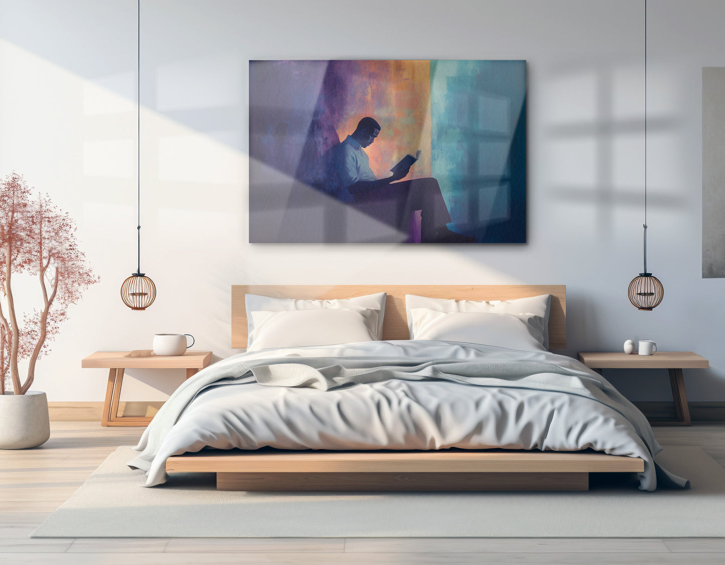 Black Man Reading Abstract African American wall art view 21