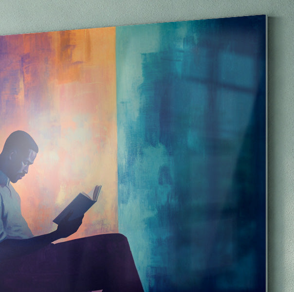 Black Man Reading Abstract African American wall art view 22