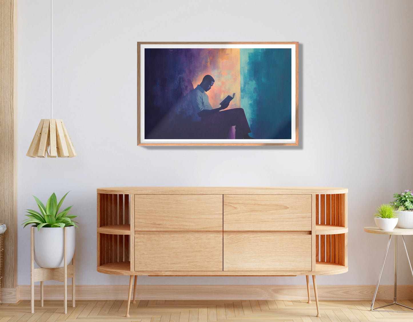 Black Man Reading Abstract African American wall art view 80
