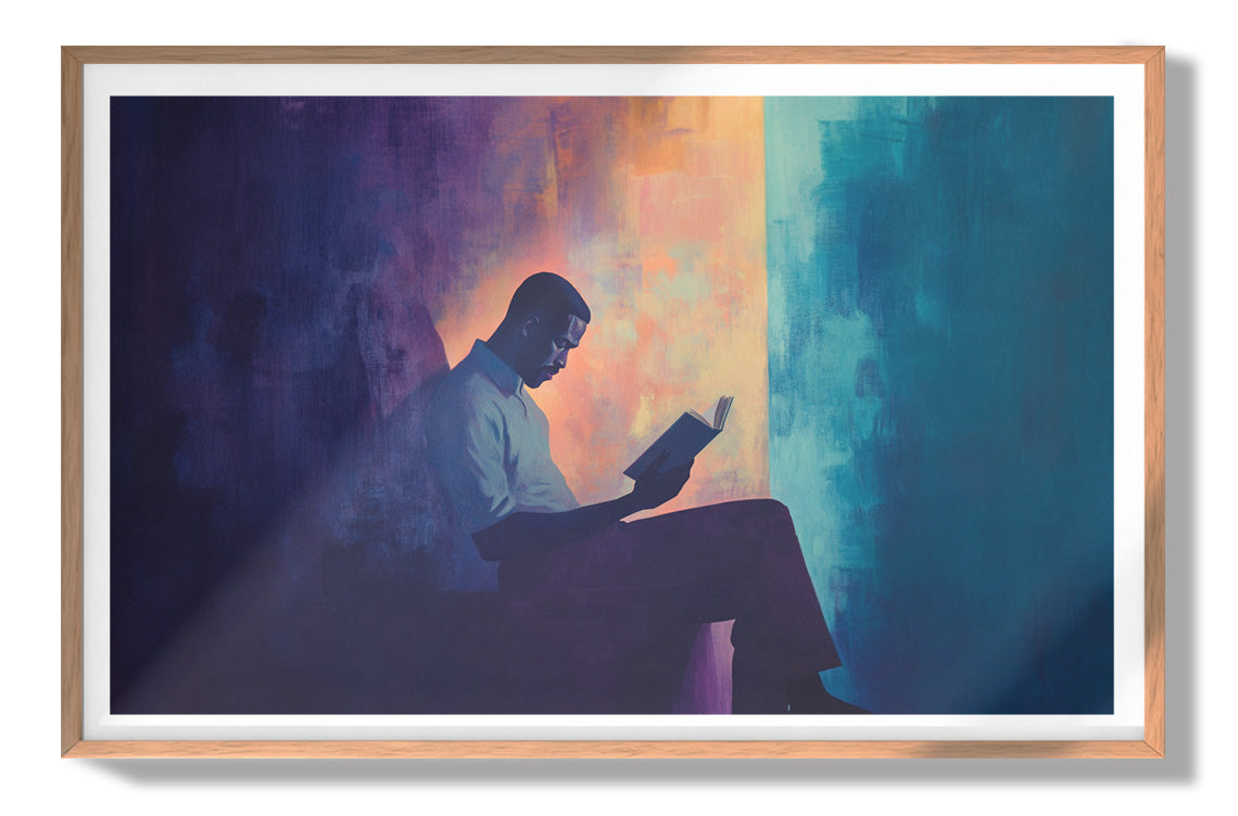 Black Man Reading Abstract African American wall art view 79