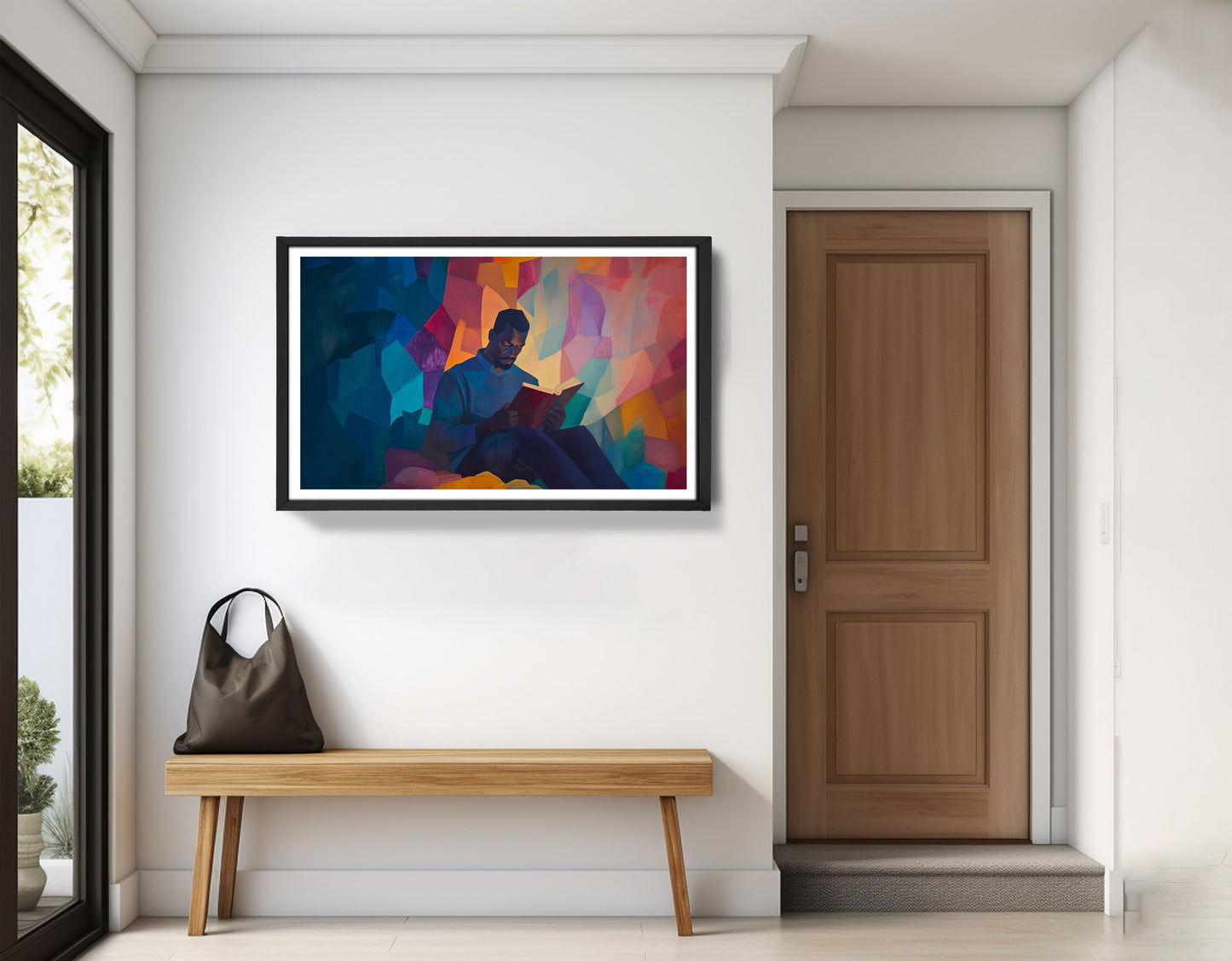 Black Man Reading Colorful African American wall art view 71